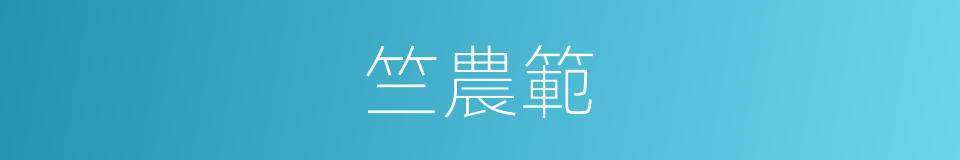 竺農範的同義詞