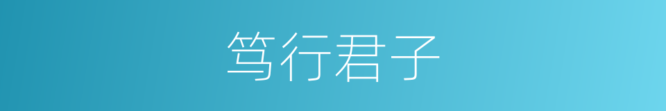 笃行君子的同义词