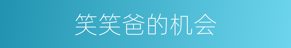 笑笑爸的机会的同义词