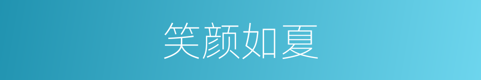 笑颜如夏的同义词