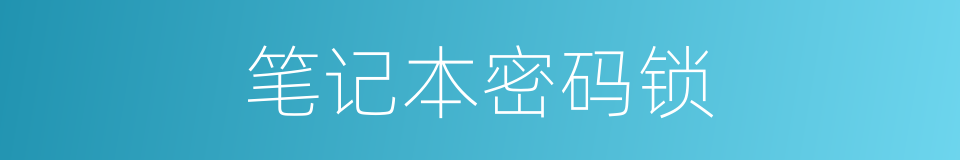 笔记本密码锁的同义词