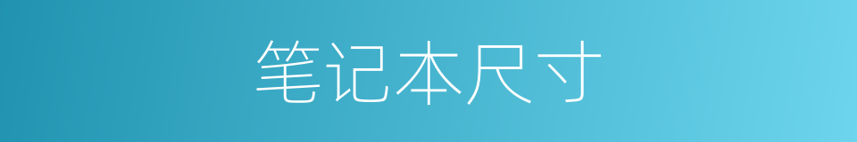 笔记本尺寸的同义词