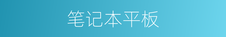 笔记本平板的同义词