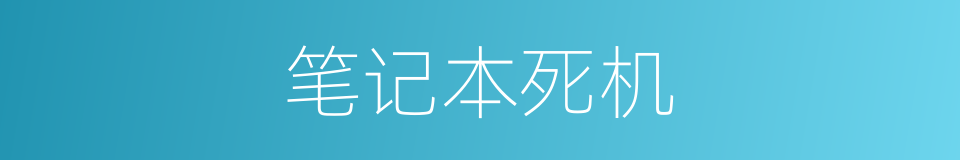 笔记本死机的同义词