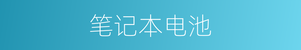 笔记本电池的同义词