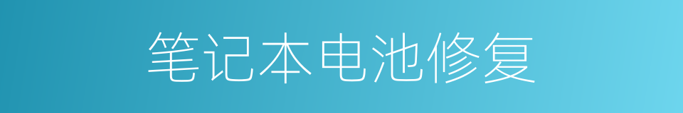 笔记本电池修复的同义词