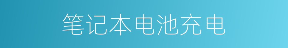 笔记本电池充电的同义词