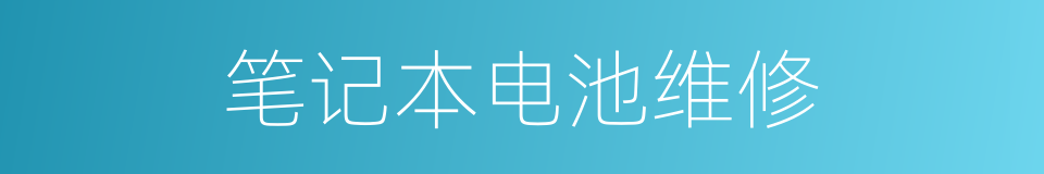 笔记本电池维修的同义词