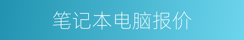 笔记本电脑报价的同义词