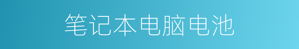 笔记本电脑电池的同义词