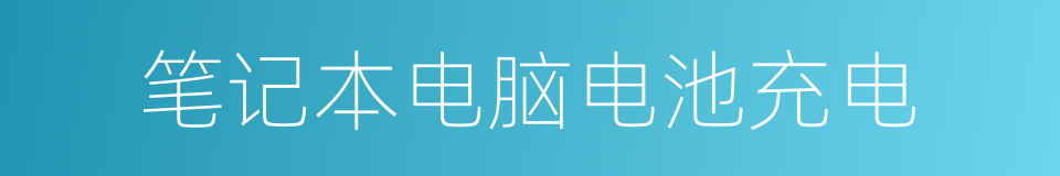 笔记本电脑电池充电的同义词