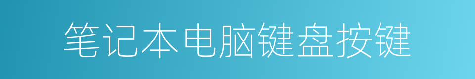 笔记本电脑键盘按键的同义词