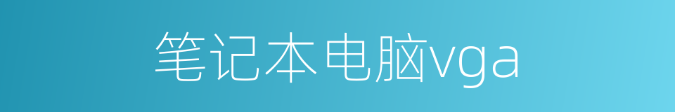 笔记本电脑vga的同义词