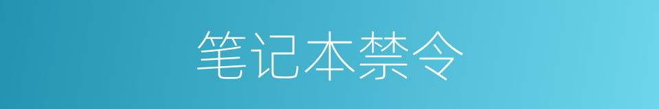 笔记本禁令的同义词