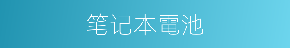 笔记本電池的同義詞