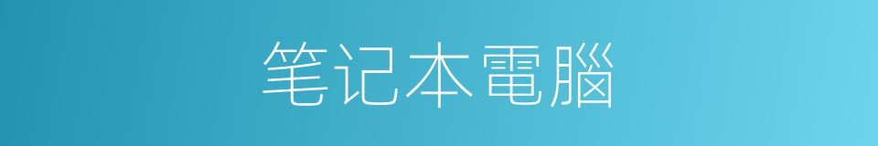 笔记本電腦的意思