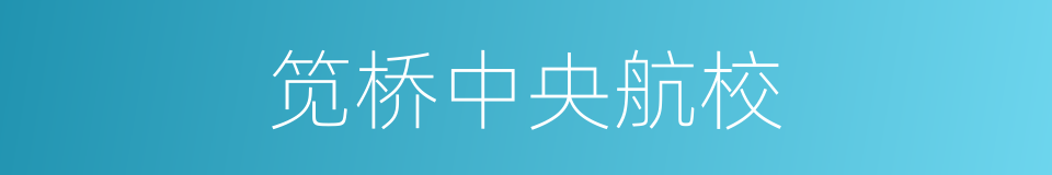 笕桥中央航校的同义词