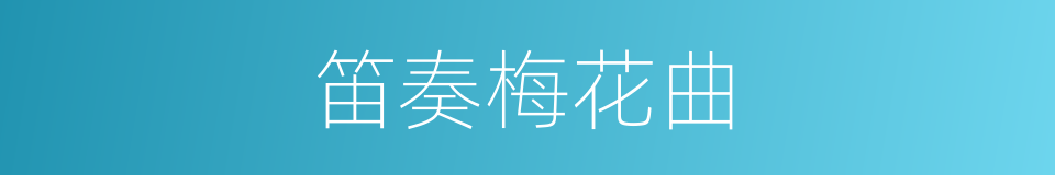 笛奏梅花曲的同义词