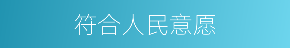符合人民意愿的同义词