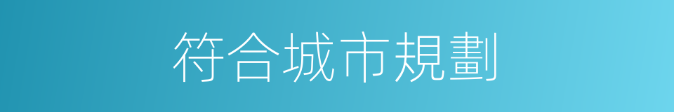 符合城市規劃的同義詞