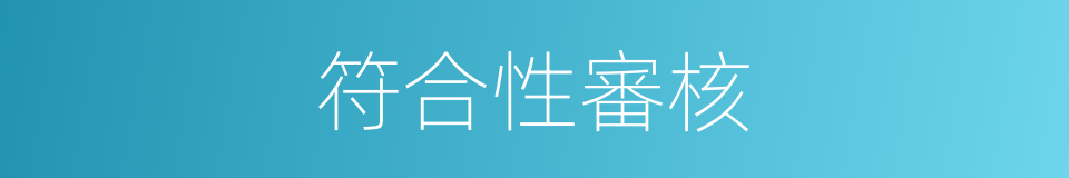 符合性審核的同義詞