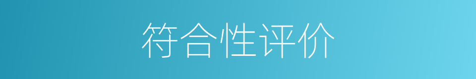 符合性评价的同义词