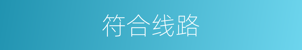 符合线路的同义词
