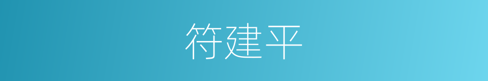 符建平的同义词