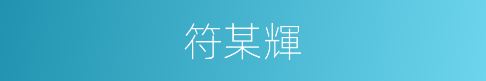 符某輝的同義詞