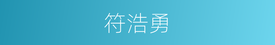 符浩勇的同义词