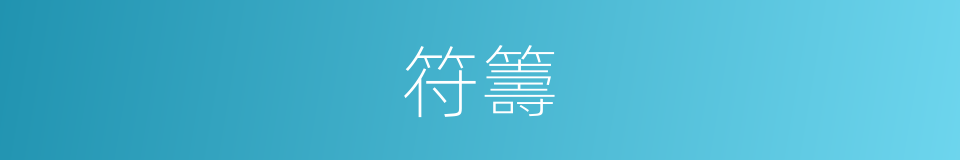 符籌的同義詞