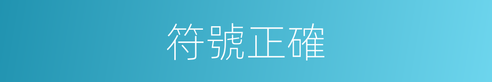 符號正確的同義詞