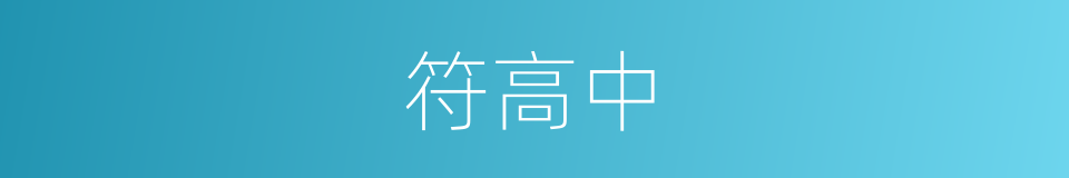 符高中的同义词