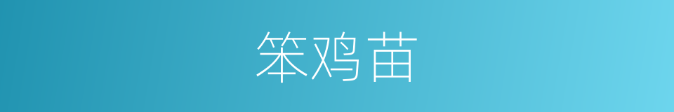 笨鸡苗的同义词