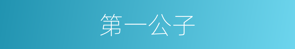 第一公子的同义词