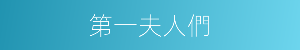 第一夫人們的同義詞