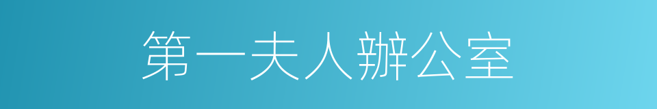 第一夫人辦公室的同義詞