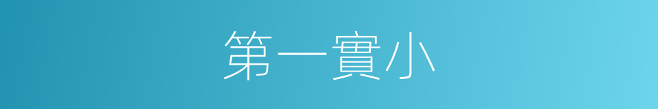 第一實小的同義詞