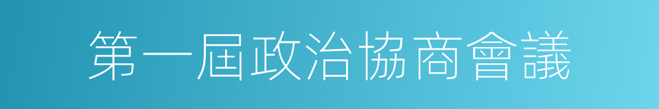 第一屆政治協商會議的同義詞