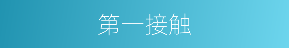 第一接触的同义词