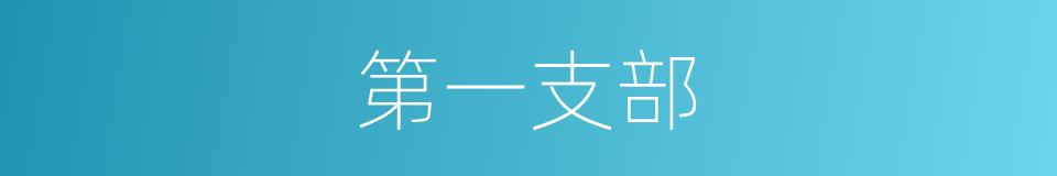 第一支部的同义词