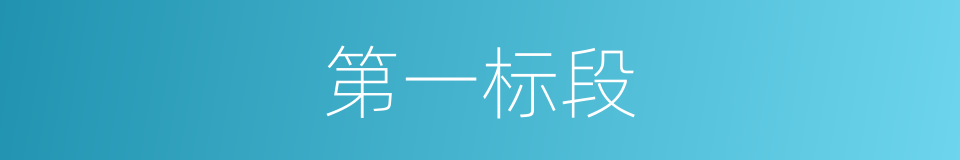 第一标段的同义词