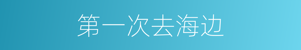 第一次去海边的同义词
