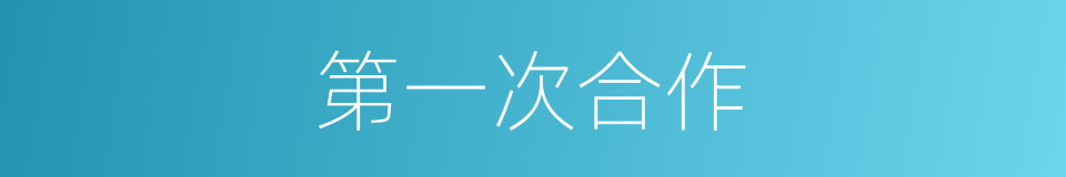 第一次合作的同义词