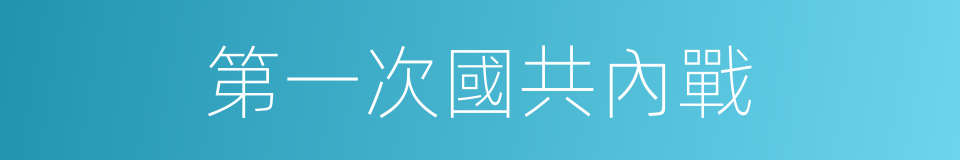 第一次國共內戰的同義詞