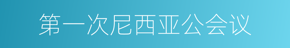 第一次尼西亚公会议的同义词