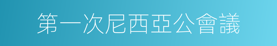 第一次尼西亞公會議的同義詞