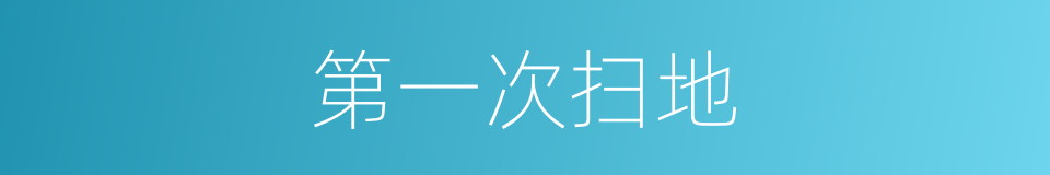 第一次扫地的同义词