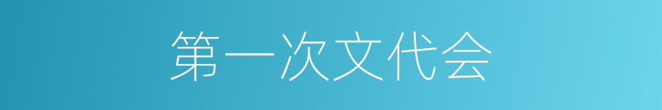 第一次文代会的同义词