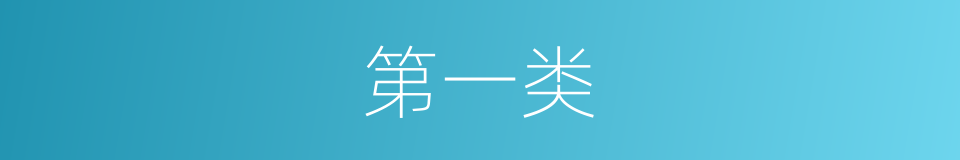 第一类的同义词